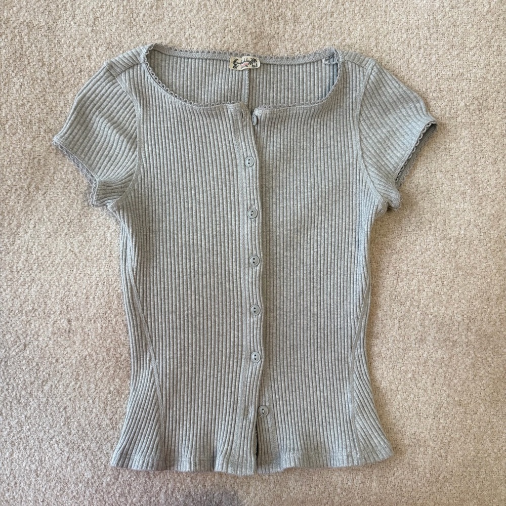 Free People Most Wanted Cardi in Heather Gray